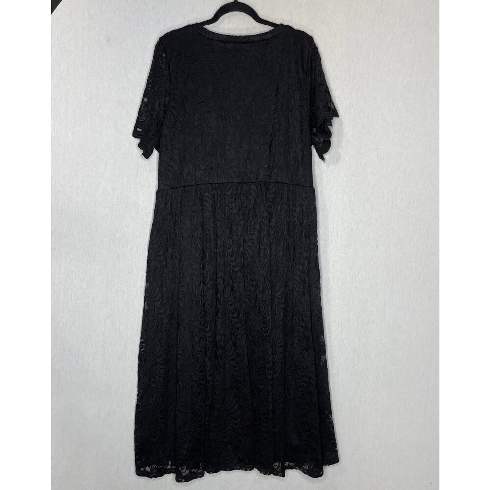 Torrid Midi Dress SZ 3X Solid Black Dark Fairy Grunge Witchy Gothic Whimsigoth - Picture 6 of 14